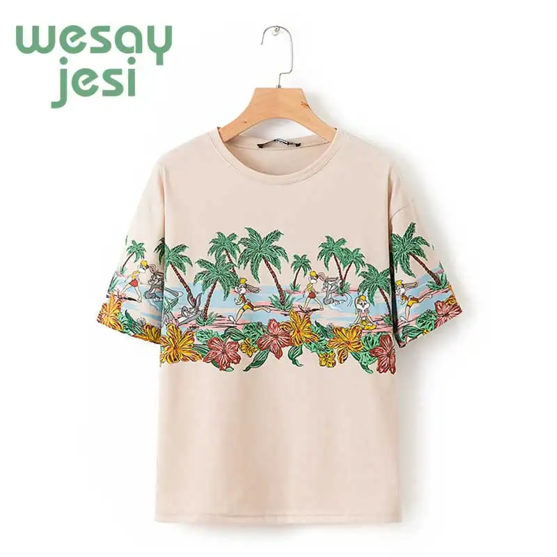 t-shirt women england style print Tropical rain forest cartoon t shirt 2019 summer women tops plus size
t-shirt women england style print Tropical rain forest cartoon t shirt 2019 summer women tops plus size