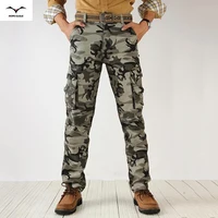 Active 2018 Men Spring Army Green Fashion Cargo Pants Crotch jogger Patchwork Pants Male Easy Wash Big Camouflage Cargo Trousers image