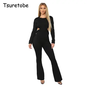 Tsuretobe New Autumn Elegant Wide Leg Jumpsuit Women Fashion Backless Casual Jumpsuit Female Long Sleeve Bodycon Jumpsuit Female
Tsuretobe New Autumn Elegant Wide Leg Jumpsuit Women Fashion Backless Casual Jumpsuit Female Long Sleeve Bodycon Jumpsuit Female