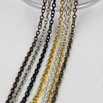 GHRQX Hot Sell 2 Meters/lot 06 (2*3mm) Iron chain Silver/gold/bronze necklace chains Fitting For make necklace bracelets
GHRQX Hot Sell 2 Meters/lot 06 (2*3mm) Iron chain Silver/gold/bronze necklace chains Fitting For make necklace bracelets
