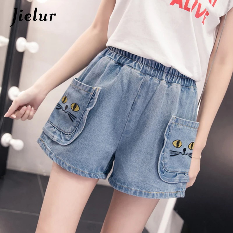 Jielur 2019 Summer Oversized Women Shorts Loose Cute Cartoon Pockets Elastic Waist Jeans S-5XL Kawaii Street Cool Denim Shorts
Jielur 2019 Summer Oversized Women Shorts Loose Cute Cartoon Pockets Elastic Waist Jeans S-5XL Kawaii Street Cool Denim Shorts