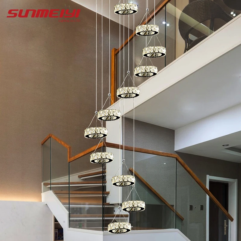 Modern Long LED Spiral Living Crystal Chandeliers Lighting Indoor Fixture for Staircase Stair Lamp Showcase Bedroom Hotel Hall
Modern Long LED Spiral Living Crystal Chandeliers Lighting Indoor Fixture for Staircase Stair Lamp Showcase Bedroom Hotel Hall