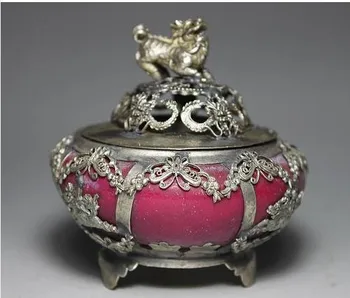 christmas decorations for home+ Chinese handwork Tibet Silver inlay Jade Red Lion Incense Burner / censer
christmas decorations for home+ Chinese handwork Tibet Silver inlay Jade Red Lion Incense Burner / censer