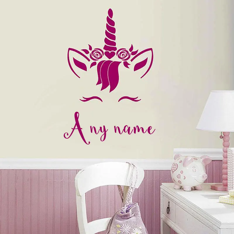 Unicorn With Name Wall Decal - Personalized Name Wall Decal With Unicorn Kids Wall Decals Vinyl Sticker DIY Decor 3N20
Unicorn With Name Wall Decal - Personalized Name Wall Decal With Unicorn Kids Wall Decals Vinyl Sticker DIY Decor 3N20