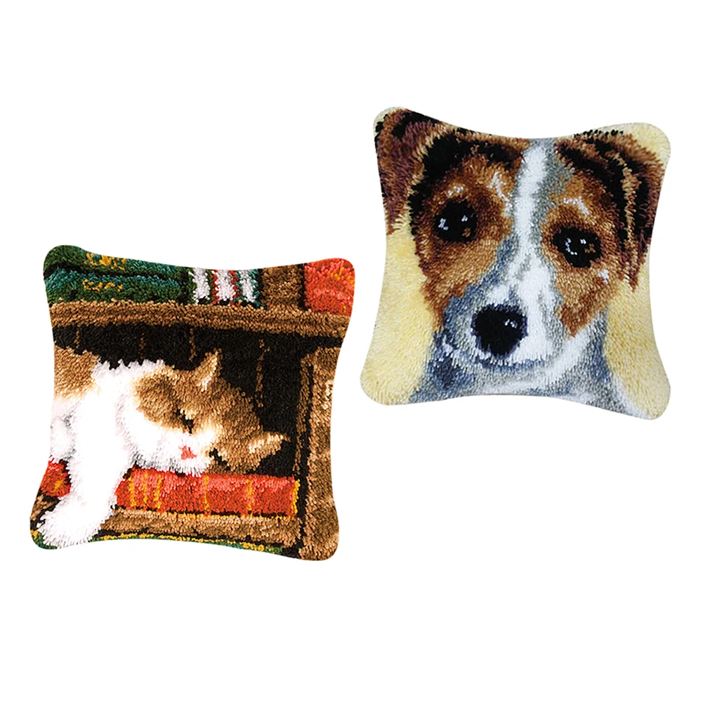 2 Sets Animals Latch Hook Cushion Kit Embroidery Cartoon Animals Picture for Woman Man- Dog & Cat Pattern Needlecraft Kits
2 Sets Animals Latch Hook Cushion Kit Embroidery Cartoon Animals Picture for Woman Man- Dog & Cat Pattern Needlecraft Kits