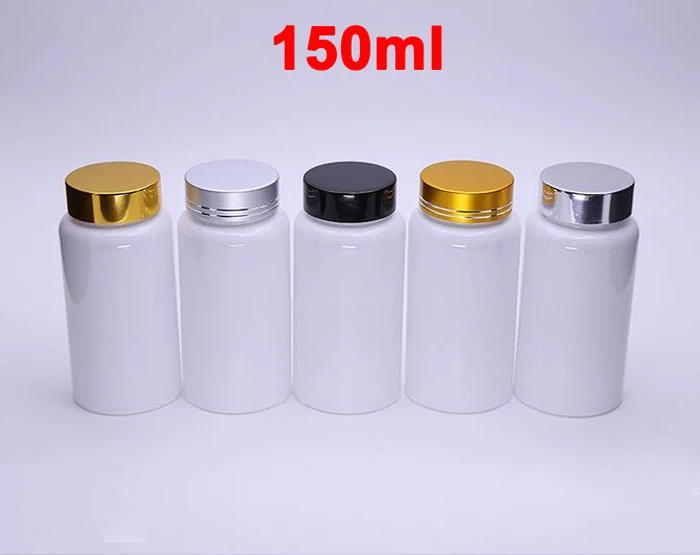 (100PCS/Lot) 150ml White Color PET Plastic Pill Bottle, Top Grade Empty Capsule Bottle, 150CC Medicine Bottle With Metal Cap
(100PCS/Lot) 150ml White Color PET Plastic Pill Bottle, Top Grade Empty Capsule Bottle, 150CC Medicine Bottle With Metal Cap