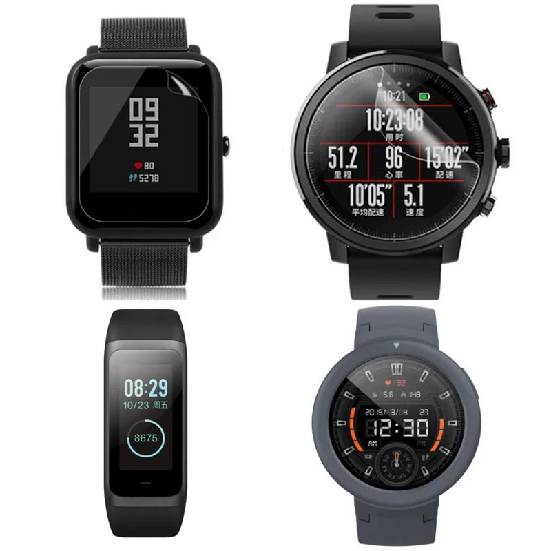 Мягкая защитная пленка для экрана из ТПУ смарт-часов Xiaomi Huami Amazfit Pace/Stratos/Verge 3/Bip Lite