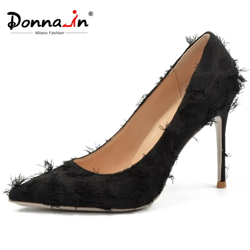 Donna-in Women Silk Pumps High Heels Women Pumps Sexy High Fashion Pointed Toe Party Shoes Women Size 45 Real Leather Lining
Donna-in Women Silk Pumps High Heels Women Pumps Sexy High Fashion Pointed Toe Party Shoes Women Size 45 Real Leather Lining