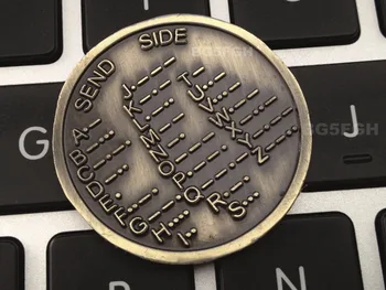 1pcs CW Mores Code Decoder Chart Medal Coin 
1pcs CW Mores Code Decoder Chart Medal Coin