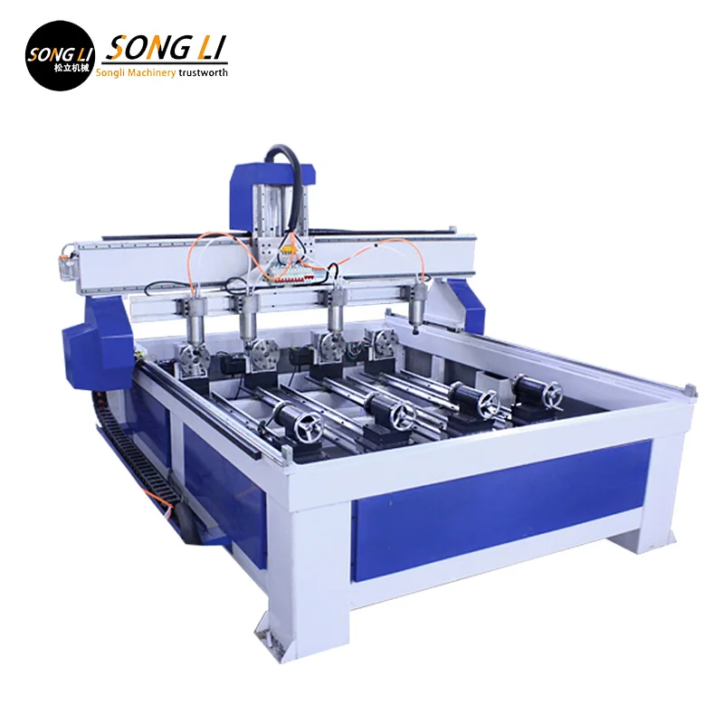 Songli 1300mm*2500mm single head four rotating axis cnc studio control card advertising/wood cnc router
Songli 1300mm*2500mm single head four rotating axis cnc studio control card advertising/wood cnc router