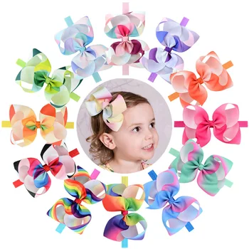 5 Pcs/Set 6-inch Plus Bow Elastic Hair Bands for Kids Rainbow Gradient Color Ribbon Flowers Bow Headband Girls Hair Accessories
5 Pcs/Set 6-inch Plus Bow Elastic Hair Bands for Kids Rainbow Gradient Color Ribbon Flowers Bow Headband Girls Hair Accessories