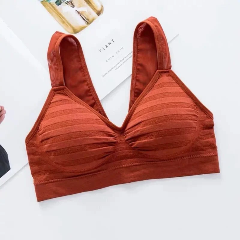 Seamless V-Neck Bra Top Women Striped Tube Tops One-Piece Underwear Beauty Back Wrapped Chest
Seamless V-Neck Bra Top Women Striped Tube Tops One-Piece Underwear Beauty Back Wrapped Chest