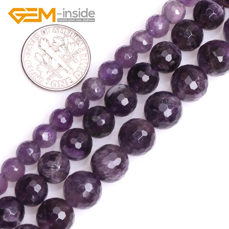 6-14mm Round Faceted Natural Dream Lace Purple Amethysts Gem stone Beads For Jewelry Making Beads 15" Strand DIY Gem-inside
6-14mm Round Faceted Natural Dream Lace Purple Amethysts Gem stone Beads For Jewelry Making Beads 15" Strand DIY Gem-inside