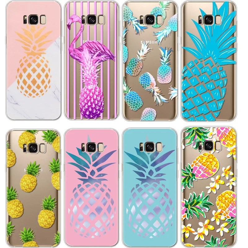 Ананас ТПУ чехол для Samsung Galaxy Note 8 J2 J3 J5 J7 Prime A3 A5 A6 A8 S5 S6 S7 край 2016 2017 2018 S8 S9 Plus