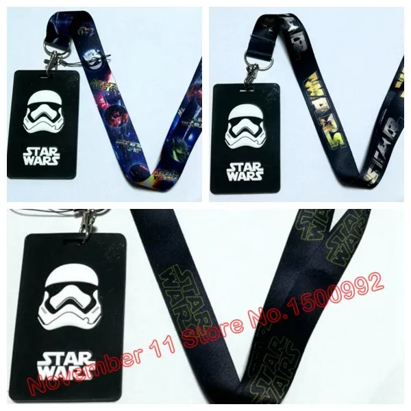 1Pcs Cartoon star wars Lanyard Key Chains Card Holders Bank Card Neck Strap Card Bus ID Holders QW-626
1Pcs Cartoon star wars Lanyard Key Chains Card Holders Bank Card Neck Strap Card Bus ID Holders QW-626
