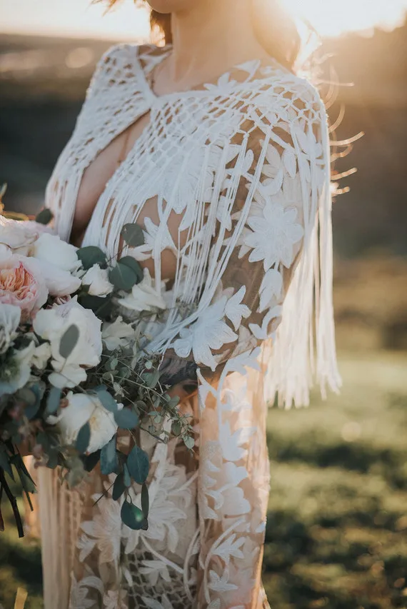 Macrame shoulder cape Bohemian Macrame Festival Wear Cover-Up Evening Wear Boho Beach Wear
Macrame shoulder cape Bohemian Macrame Festival Wear Cover-Up Evening Wear Boho Beach Wear