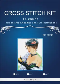 TH Top Quality Lovely Counted Cross Stitch Kit Lady with Lipstic lanarte Fashion Lady Woman Girl with hat
TH Top Quality Lovely Counted Cross Stitch Kit Lady with Lipstic lanarte Fashion Lady Woman Girl with hat