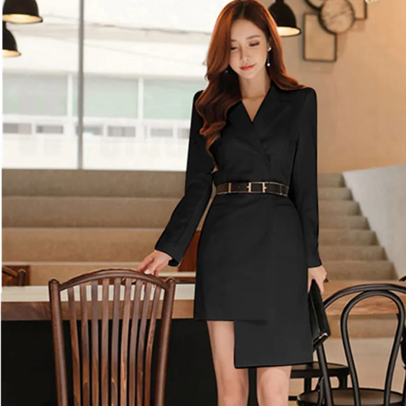 New Fashion Women Party Dress Elegant Asymmetry Dress Suit Long Sleeve Work Dress Ladies Dress Suits Slim Fit Female Free belt
New Fashion Women Party Dress Elegant Asymmetry Dress Suit Long Sleeve Work Dress Ladies Dress Suits Slim Fit Female Free belt