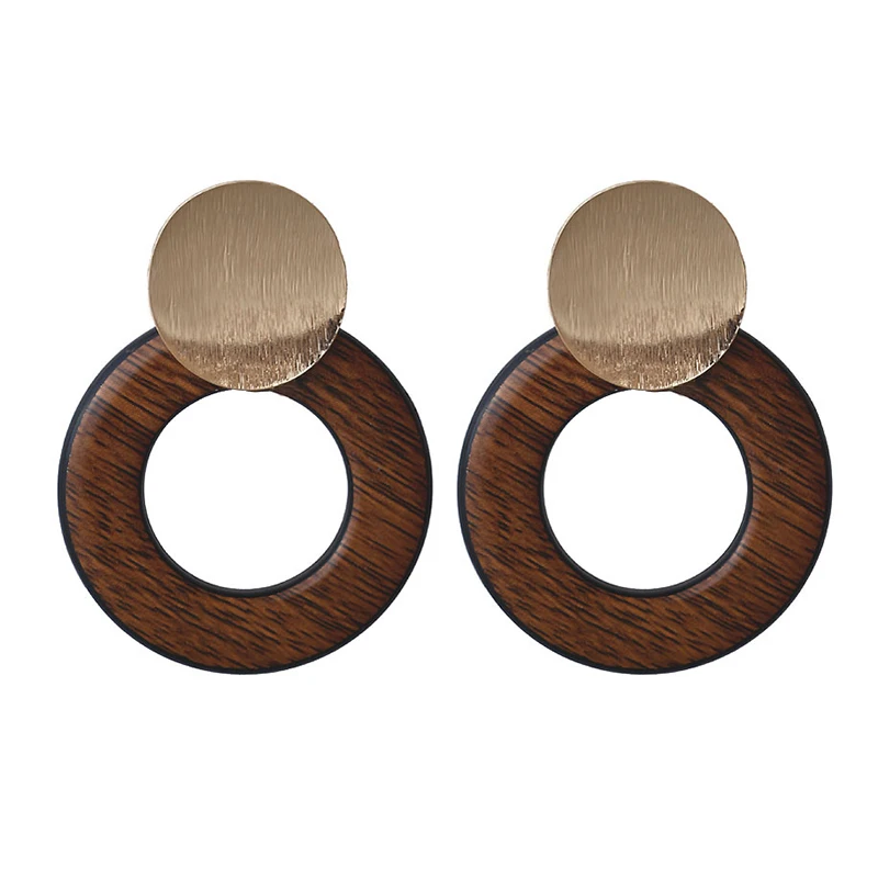 Natural Wood Earring Simple Fashion Geometric Wooden Exaggerated Statement Round Earrings For Women Girl Ethnic Dangle Earrings
Natural Wood Earring Simple Fashion Geometric Wooden Exaggerated Statement Round Earrings For Women Girl Ethnic Dangle Earrings