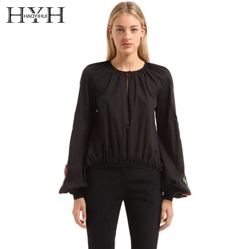 HYH HAOYIHUI 2020 Brand Women Black Embroidery Cotton Shirts Lantern Sleeve Hollow Out Collar Female Sexy Sweet Blouses Tops
HYH HAOYIHUI 2020 Brand Women Black Embroidery Cotton Shirts Lantern Sleeve Hollow Out Collar Female Sexy Sweet Blouses Tops