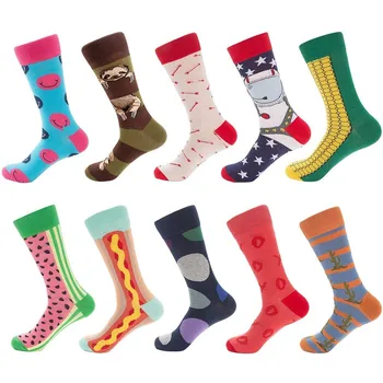 PEONFLY 1 Pair Men Socks Combed Cotton Cartoon Animal Corn Watermelon Cactus Astronaut Geometric Novelty Funny Socks
PEONFLY 1 Pair Men Socks Combed Cotton Cartoon Animal Corn Watermelon Cactus Astronaut Geometric Novelty Funny Socks
