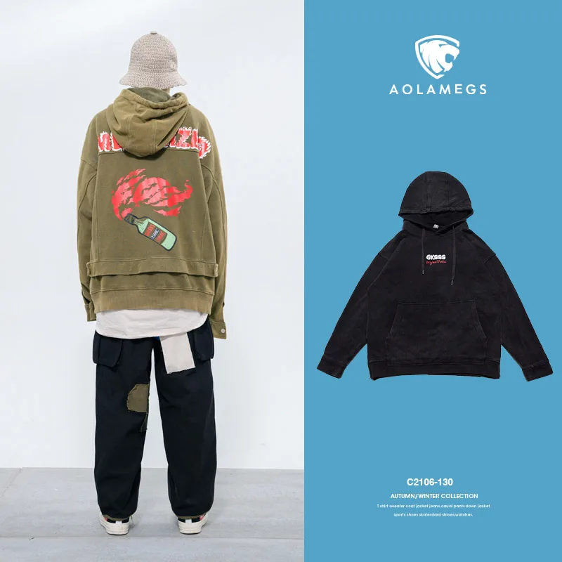 Aolamegs Men Funny Hip Hop Style Print Hoodies Thick Sweatshirt Pullover Advanced Big Pockets Mens High Street Autumn Sweatshirt
Aolamegs Men Funny Hip Hop Style Print Hoodies Thick Sweatshirt Pullover Advanced Big Pockets Mens High Street Autumn Sweatshirt