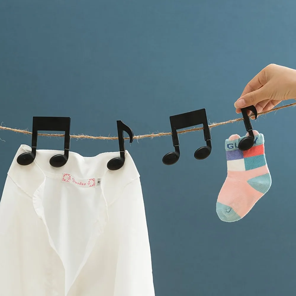 2PCs Creative Musical Note Shape Storage Rack Clip Multifunctional Drying Folder Clothespin Hanger Sealing Clips
2PCs Creative Musical Note Shape Storage Rack Clip Multifunctional Drying Folder Clothespin Hanger Sealing Clips