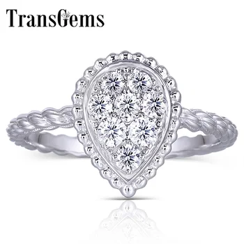 Transgems 18K 750 White Gold F Color Moissanite Pear Shape Ring for Women Fine Jewelry Wedding Ring Anniversary Gifts
Transgems 18K 750 White Gold F Color Moissanite Pear Shape Ring for Women Fine Jewelry Wedding Ring Anniversary Gifts