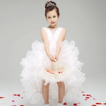 Girls Princess Party Dress White Lace Wedding Dress Trailing Sequin Girl Birthday Party Dress Sleeveless First Communion Dress
Girls Princess Party Dress White Lace Wedding Dress Trailing Sequin Girl Birthday Party Dress Sleeveless First Communion Dress