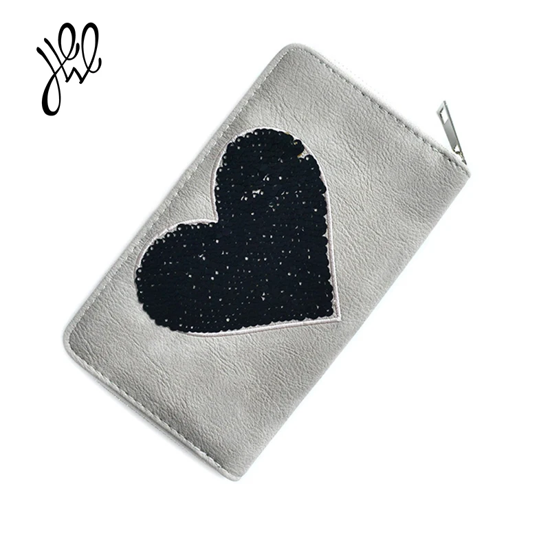 New Women Wallet Leather Long Zipper Purse Brand Design Wallet Large Heart Sequined Pattern Wallets For Girls Hand Bags 500705
New Women Wallet Leather Long Zipper Purse Brand Design Wallet Large Heart Sequined Pattern Wallets For Girls Hand Bags 500705
