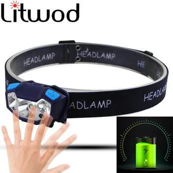 T19 Z40 3000LM Mini Rechargeable LED HeadLamp Body Motion Sensor LED Bicycle Head Light Lamp Camping Flashlight With USB lantern
T19 Z40 3000LM Mini Rechargeable LED HeadLamp Body Motion Sensor LED Bicycle Head Light Lamp Camping Flashlight With USB lantern