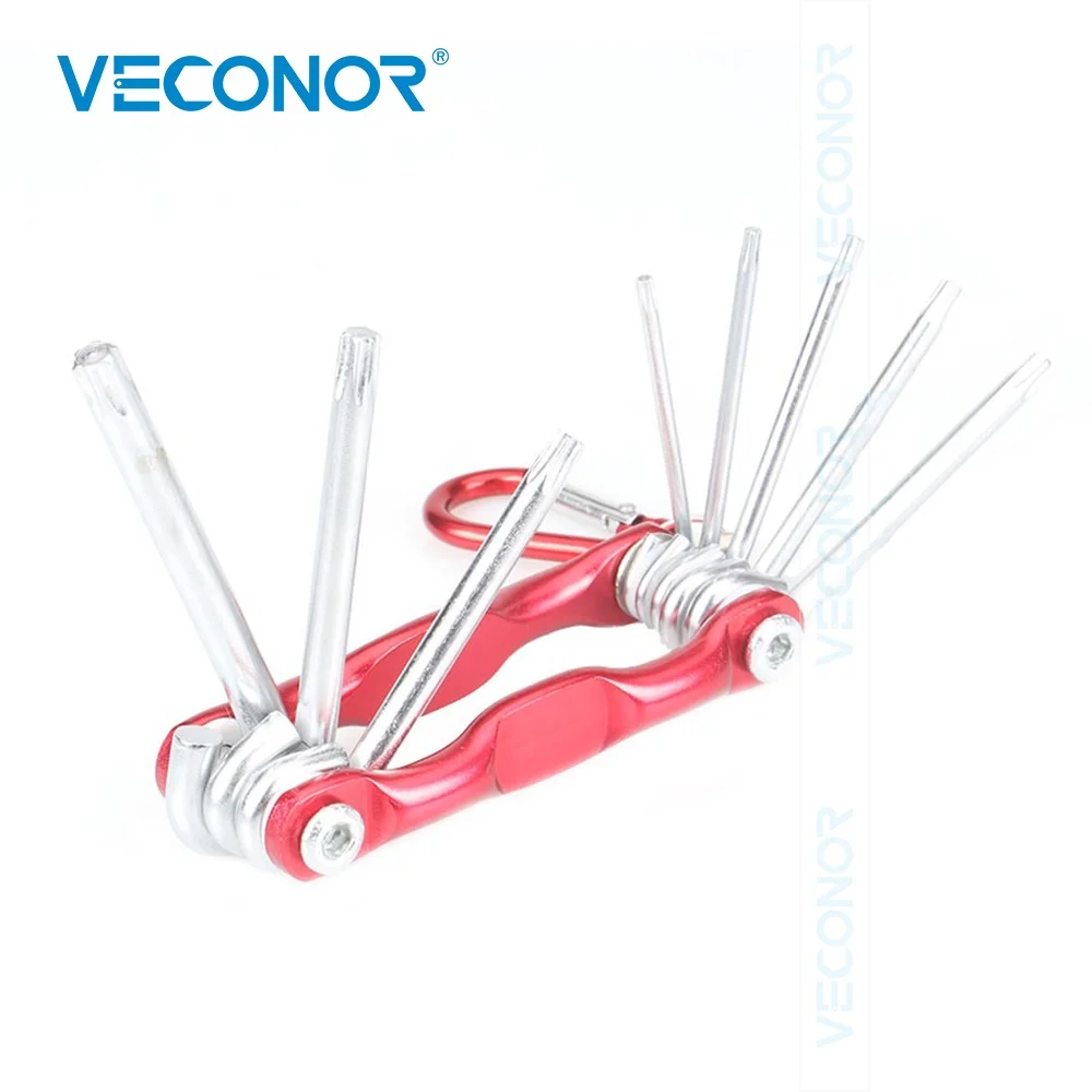 8PCS T9-T27 A Set of Keys Aluminum Folding Torx Key Set Hexagonal Wrench Carabiner Allen Key Anodized Aircraft
8PCS T9-T27 A Set of Keys Aluminum Folding Torx Key Set Hexagonal Wrench Carabiner Allen Key Anodized Aircraft