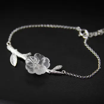 INATURE 925 Sterling Silver Charm Bracelet For Women Natural Crystal Flower Bracelets Jewelry
INATURE 925 Sterling Silver Charm Bracelet For Women Natural Crystal Flower Bracelets Jewelry