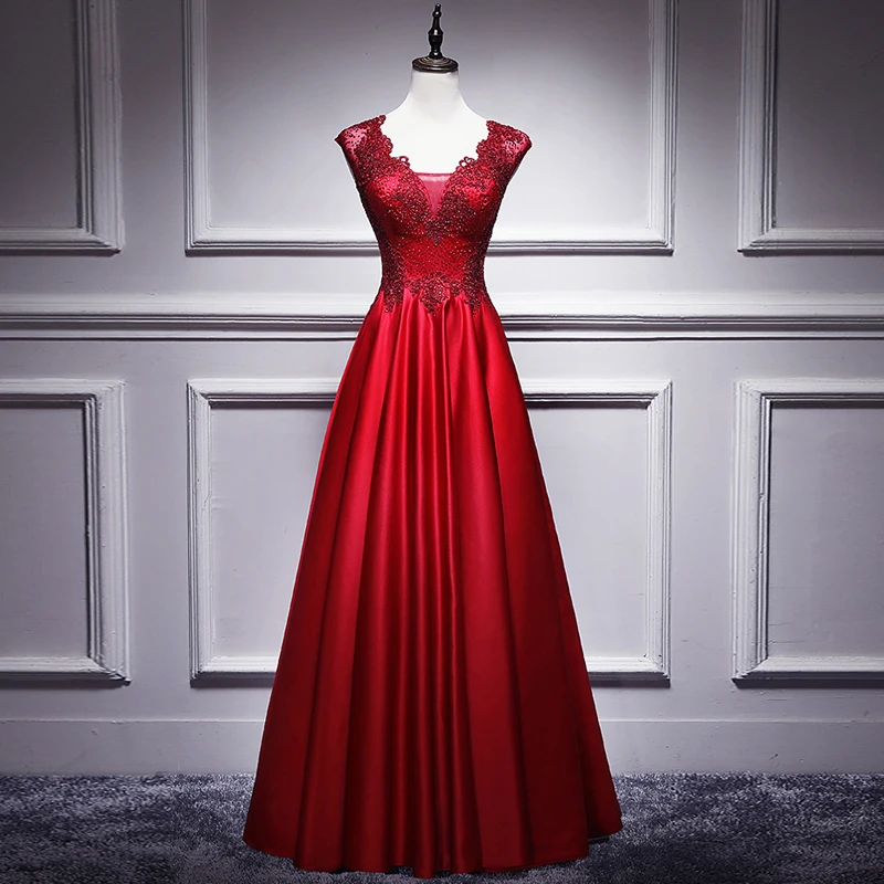 New Arrival Evening Gown Lace Up Back Beads Lace Aline Satin Long Evening Dress Party Elegant Vestido De Fest Prom Gowns
New Arrival Evening Gown Lace Up Back Beads Lace Aline Satin Long Evening Dress Party Elegant Vestido De Fest Prom Gowns