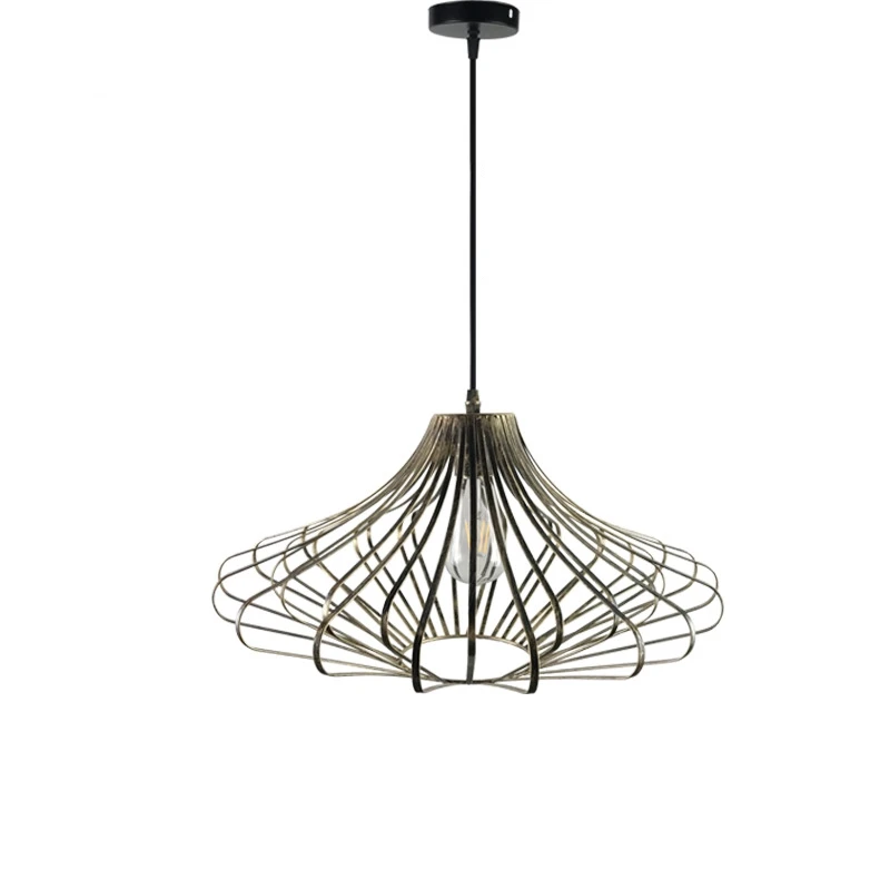 Personality Retro Single Frisbee Birdcage Pendant Lamp Creative lantern Pendant Light for Clothes Shop Corridor Cafe Restaurant 
Personality Retro Single Frisbee Birdcage Pendant Lamp Creative lantern Pendant Light for Clothes Shop Corridor Cafe Restaurant