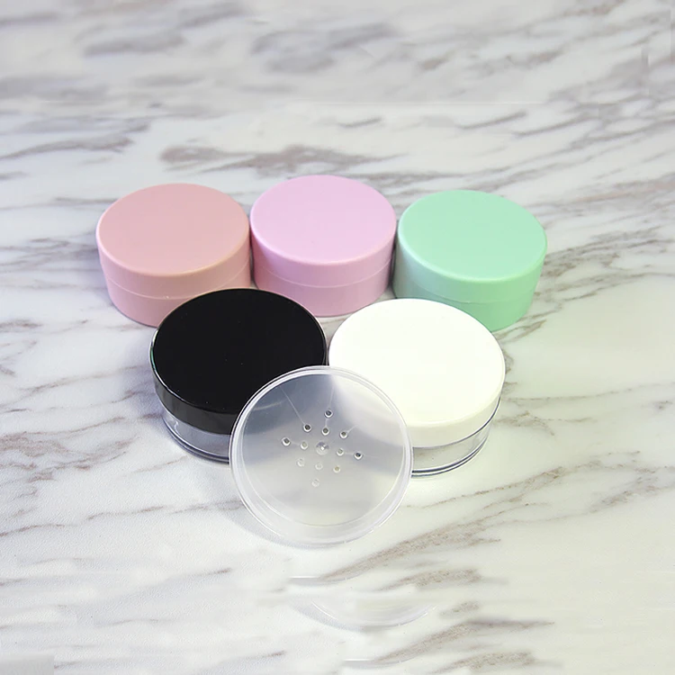 10/20/30pcs 15g empty loose powder jar & sifter Cosmetic plastic compact Makeup Sifter case Travel Sample subpackage Box |