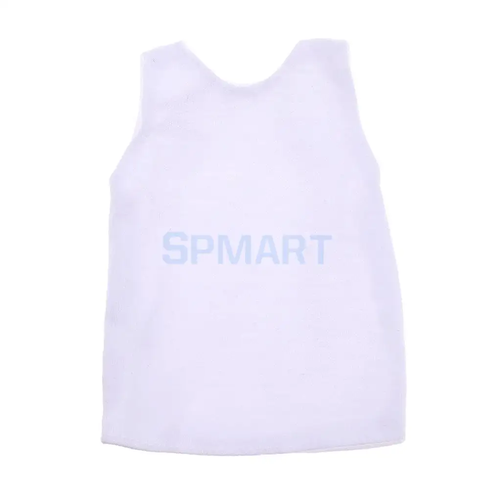 1/6 Mens White Vest T-shirt Tops Sleeveless Clothes for 12 1/6 Mens White Vest T-shirt Tops Sleeveless Clothes for 12