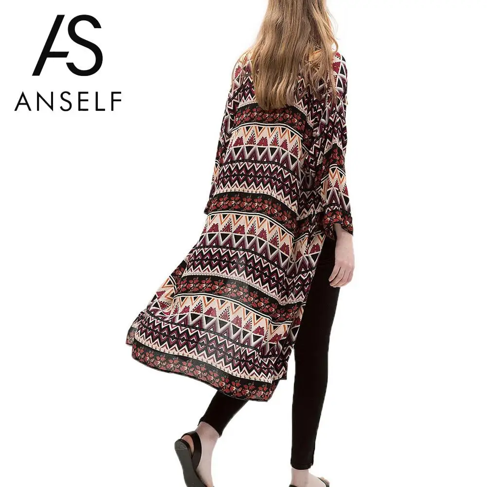 Anself Fashion Geometric Print Women Kimono Cardigan Summer Long Sleeve Casual Chiffon Blouse Long Kimono Boho Top Blusas
Anself Fashion Geometric Print Women Kimono Cardigan Summer Long Sleeve Casual Chiffon Blouse Long Kimono Boho Top Blusas