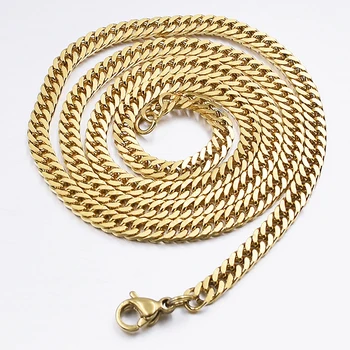 GOKADIMA Womens Mens Stainless Steel Gold Color Chain Necklace for Fashion ROCK, PUNK Jewelry Wholesale WN005
GOKADIMA Womens Mens Stainless Steel Gold Color Chain Necklace for Fashion ROCK, PUNK Jewelry Wholesale WN005