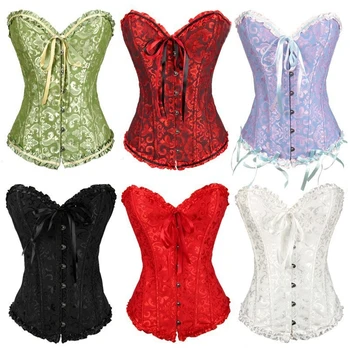 Sexy Corset Women Slim Print Tops Plus Size S-6XL Waist Trainer Corsets And Bustiers Lace Up Steampunk Overbust Cincher Croselet
Sexy Corset Women Slim Print Tops Plus Size S-6XL Waist Trainer Corsets And Bustiers Lace Up Steampunk Overbust Cincher Croselet