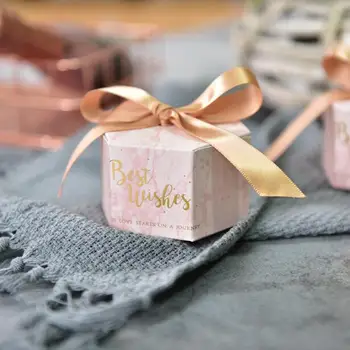 50 Pcs Creative Pink Marble Style Hexagonal "Best Wishes" Wedding Favors Candy Box Bomboniera Party Supplies Chocolate Gift Box
50 Pcs Creative Pink Marble Style Hexagonal "Best Wishes" Wedding Favors Candy Box Bomboniera Party Supplies Chocolate Gift Box