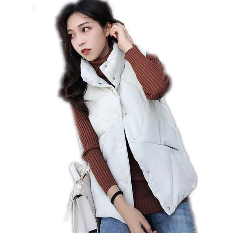 Autumn Winter Women Short Vest 2018 New Fashion Down Cotton Women Waistcoat Stand-Collar Button Slim Outerwear Casual VestCQ2517
Autumn Winter Women Short Vest 2018 New Fashion Down Cotton Women Waistcoat Stand-Collar Button Slim Outerwear Casual VestCQ2517
