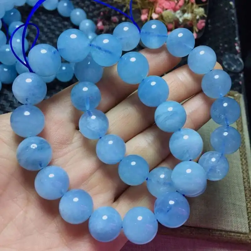 Top Natural Blue Clear Aquamarine Round Beads Bracelet Gemstone Woman Best Bead Healing 12mm 13mm Hot Gemstone Bracelets AAAAA
Top Natural Blue Clear Aquamarine Round Beads Bracelet Gemstone Woman Best Bead Healing 12mm 13mm Hot Gemstone Bracelets AAAAA