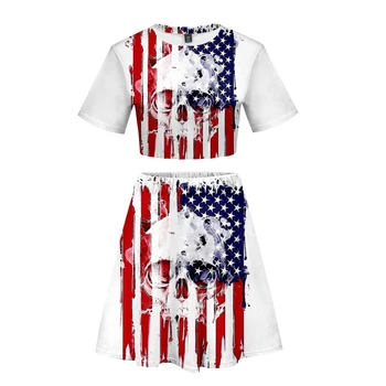 Independence Day 3D print Summer pop Women casual Two Pieces Sets Sexy Short Skirt And T-shirts Clothes 2019 Hot Sale Kpops Sets
Independence Day 3D print Summer pop Women casual Two Pieces Sets Sexy Short Skirt And T-shirts Clothes 2019 Hot Sale Kpops Sets