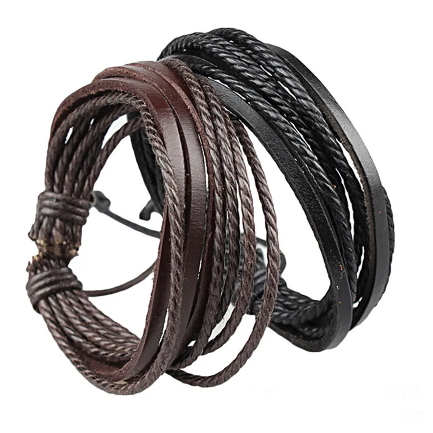 2019 Bracelets For Women MenLeather Bracelets & Bangles For Men And Women Black And Brown Braided Rope ## ##
2019 Bracelets For Women MenLeather Bracelets & Bangles For Men And Women Black And Brown Braided Rope ## ##