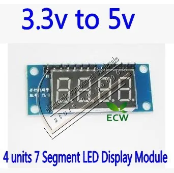 3.3v to 5v 4 digital Tube control module 4 unit 7 Seven Segment led display Module four parallel 8850 transitor 9012 Driver
3.3v to 5v 4 digital Tube control module 4 unit 7 Seven Segment led display Module four parallel 8850 transitor 9012 Driver