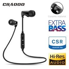 TC CBAOOO Cerâmica Esporte fone de Ouvido Bluetooth Sem Fio Fone De Ouvido Estéreo Hi-Fi Stereo Bass Música Headset com Microfone À Prova D' Água(China)