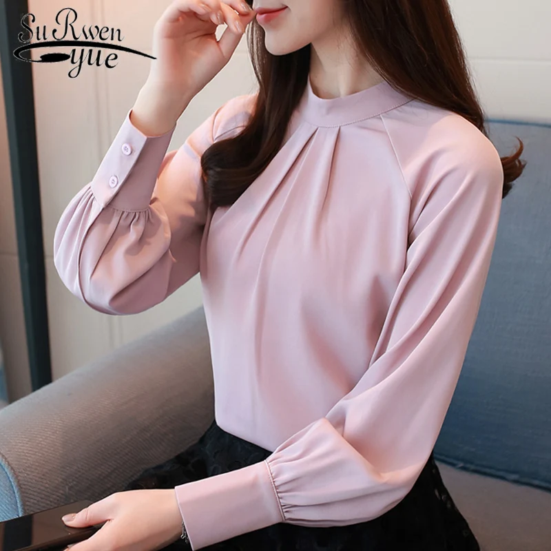 2019 fashion puff sleeve chiffon blouses women tops office lady shirt chiffon women blouse pink women's clothing blusas D478 30
2019 fashion puff sleeve chiffon blouses women tops office lady shirt chiffon women blouse pink women's clothing blusas D478 30