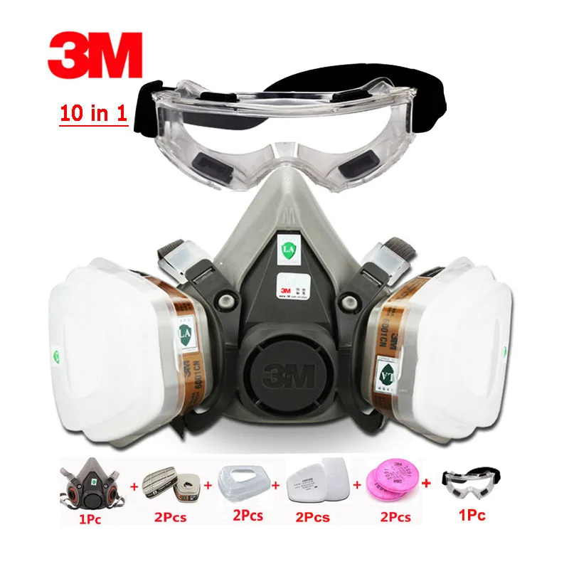 3M 6200 10pcs in 1 Set Gas Mask Chemical Spray Anti fog Paint Organic Gas Protective Respirator with Goggles Dust Filter Cotton
3M 6200 10pcs in 1 Set Gas Mask Chemical Spray Anti fog Paint Organic Gas Protective Respirator with Goggles Dust Filter Cotton