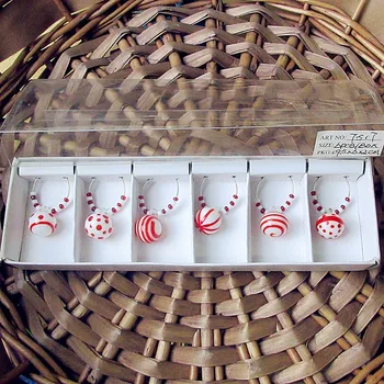 6pcs Custom wholesale hand blown glass ball shape statues Christmas party decorations ring pendant marker wine glass charms sets
6pcs Custom wholesale hand blown glass ball shape statues Christmas party decorations ring pendant marker wine glass charms sets